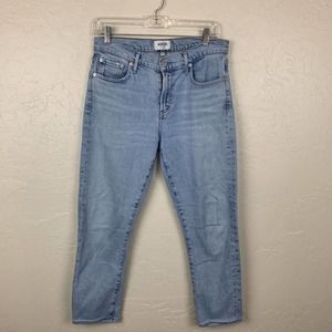 Agolde Womens Toni Jeans Blue Stretch Light Wash Pockets Zipper Denim 26